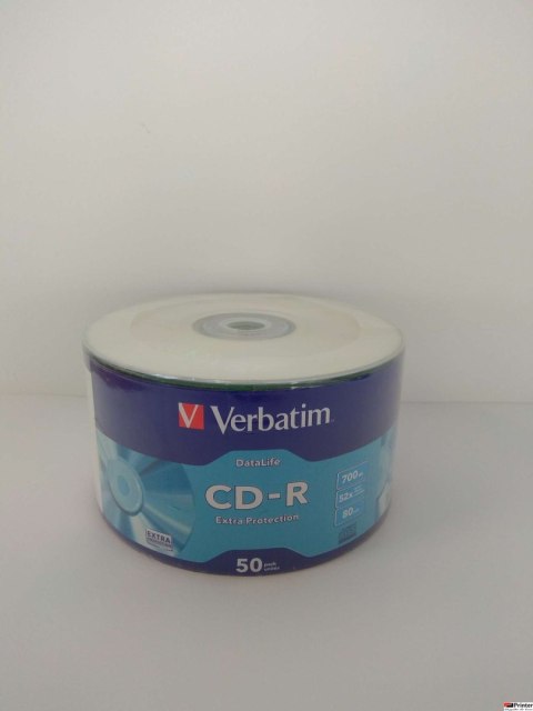 Płyta CD-R VERBATIM (50) Extra Protection 700MB x52 43787 Płyta CD-R VERBATIM (50) Extra Protection 700MB x52 43787