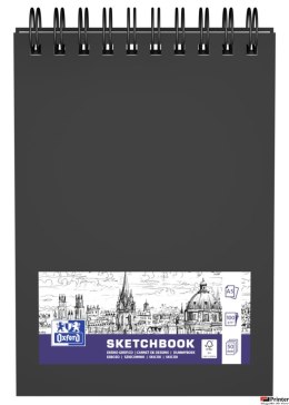 Szkicownik SKETCHBOOK podwójna spirala po krótszym boku A5 40k 225g czarny 400152645 OXFORD