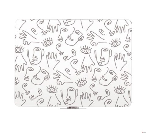Tablica Qboard bezramowa z eleganckim czarnym wykończeniem, lakierowana biała 45x60cm 2X3 FBQ456 Tablica Qboard bezramowa z eleganckim czarnym wykończeniem, lakierowana biała 45x60cm 2X3 FBQ456