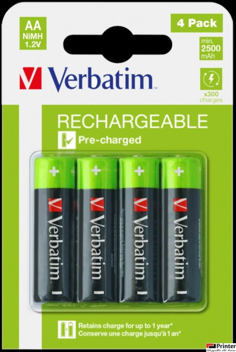 Akumulatory VERBATIM HR6 AA 2500 mAh BLISTER 4szt. 49517