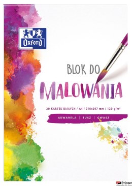 Blok do malowania OXFORD A4 20k 120G biały 400093194