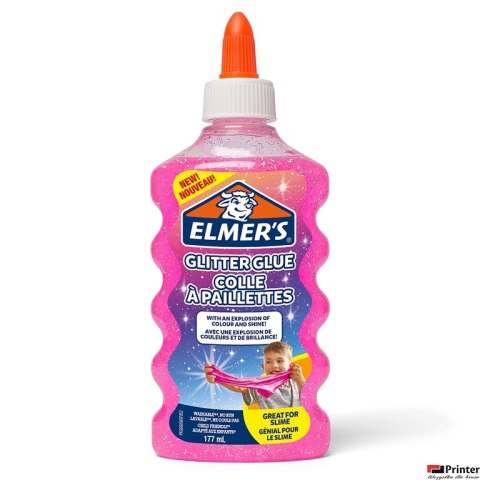 Elmers klej brokatowy, różowy, zmywalny i przyjazny dzieciom, 177ml, 2077249 Elmers klej brokatowy, różowy, zmywalny i przyjazny dzieciom, 177ml, 2077249