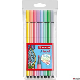 Flamaster PEN 68 PASTEL etui (8szt.) 68/8-01 STABILO