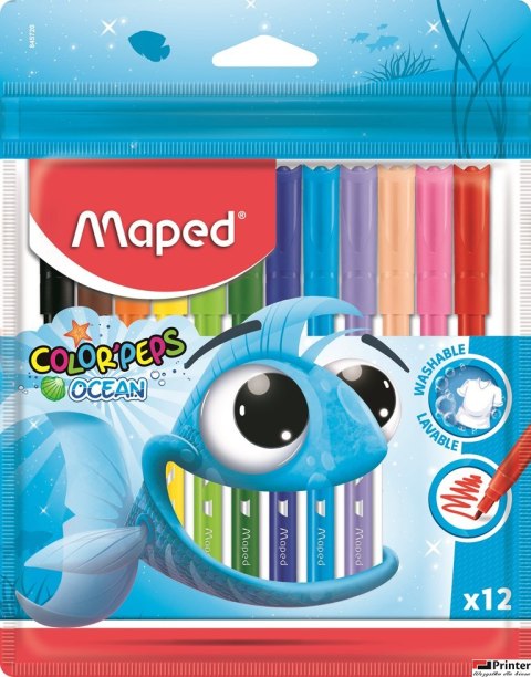 Flamastry COLORPEPS OCEAN 12 kolorów ETUI 845720 MAPED