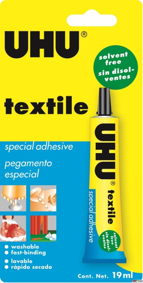 Klej do tkanin 19ml UHU TEXTILE U 40300 Klej do tkanin 19ml UHU TEXTILE U 40300