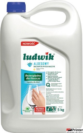 LUDWIK Płyn do naczyń 5L balsam z aloesem 43685 LUDWIK Płyn do naczyń 5L balsam z aloesem 43685