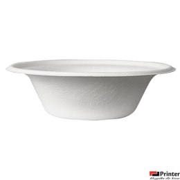 Miseczka z trzciny cukrowej 380ml, biała, op. 100 szt., 100% biodegradowalna 90109