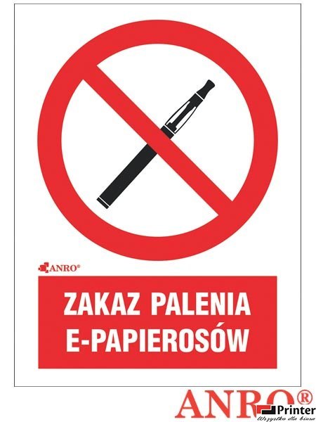 Naklejka ZAKAZ PALENIA E-PAPIEROSÓW 150X200 ZZ-12P6 Naklejka ZAKAZ PALENIA E-PAPIEROSÓW 150X200 ZZ-12P6