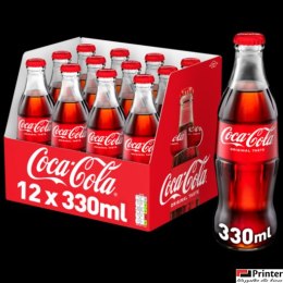 Napój COCA COLA 0.33L butelka szklana bezzwrotna 12szt.