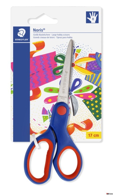 Nożyczki szkolne Noris Club, 17 cm, blister, Staedtler S 965 17 NBK Nożyczki szkolne Noris Club, 17 cm, blister, Staedtler S 965 17 NBK