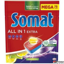 SOMAT Tabletki do zmywarki MEGA 75 szt. All in one Extra Lemon 09282