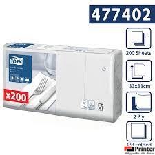 Serwetki Tork Advanced 33x33 kolor biały, celuloza (200szt.) 47740238, 2 warstwy Serwetki Tork Advanced 33x33 kolor biały, celuloza (200szt.) 47740238, 2 warstwy