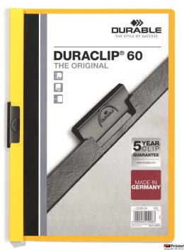 Skoroszyt DURABLE DURACLIP Original 60 żółty 2209-04