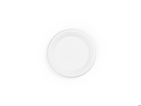 Talerz z trzciny cukrowej, 18cm, biały, op.50 szt. 100% biodegradowalny Talerz z trzciny cukrowej, 18cm, biały, op.50 szt. 100% biodegradowalny