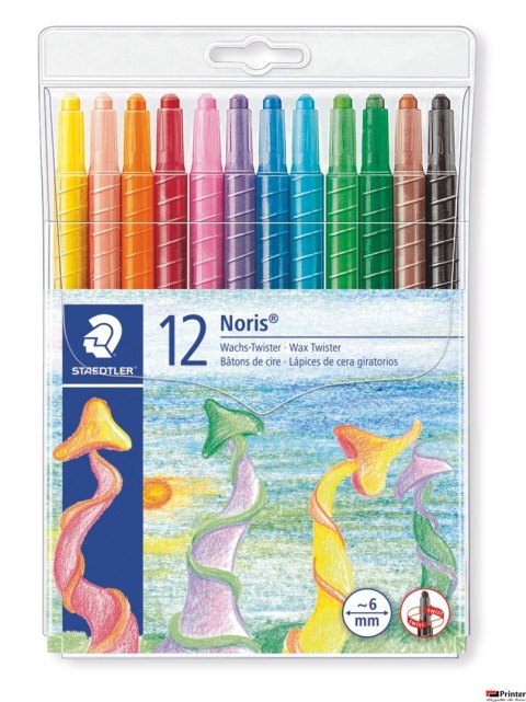 Twistery woskowe Noris Club, 12 kol. w etui, Staedtler S 221 NWP12 Twistery woskowe Noris Club, 12 kol. w etui, Staedtler S 221 NWP12
