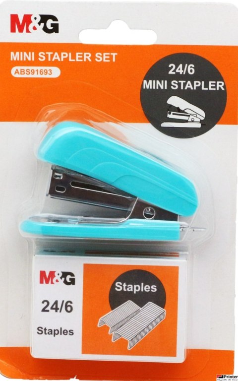 Zszywacz MINI + zszywki 24/6, 12 kartek, głębokość zszywania 25mm, mix 5 kol.,MG MG ABS92701 Zszywacz MINI + zszywki 24/6, 12 kartek, głębokość zszywania 25mm, mix 5 kol.,MG MG ABS92701