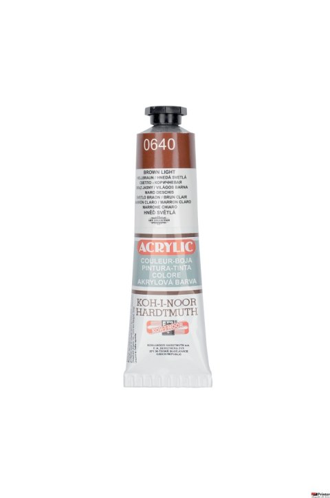 Farba ACRILIC 162738 40ml brąz KOH-I-NOOR Farba ACRILIC 162738 40ml brąz KOH-I-NOOR