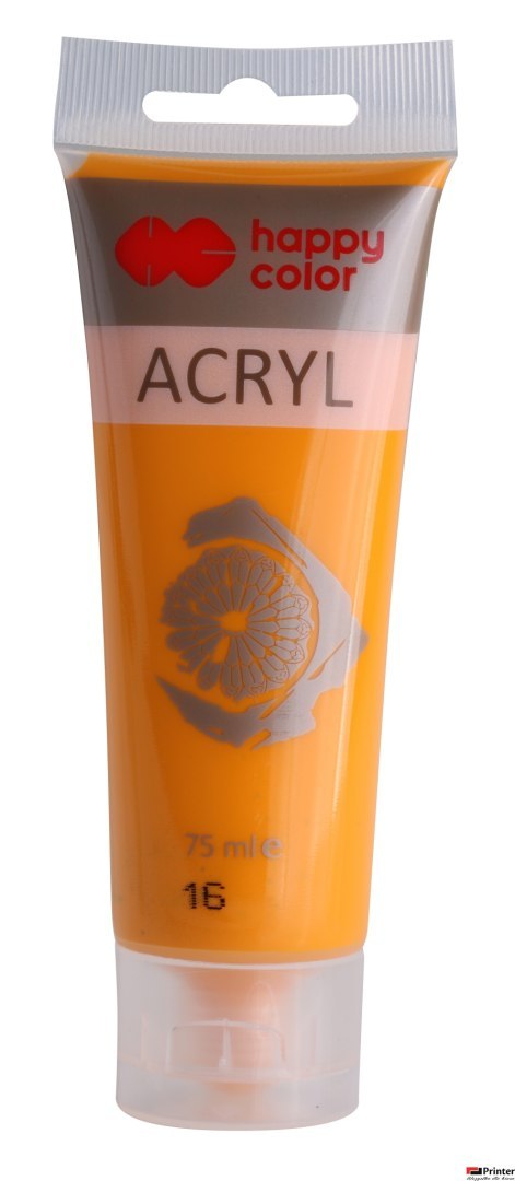 Farba akrylowa 75ml, ciemnożółty, Happy Color HA 7370 0075-16 Farba akrylowa 75ml, ciemnożółty, Happy Color HA 7370 0075-16