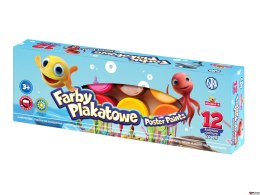 Farby plakatowe 12 kolorów 20 ml - Mini Mini ASTRA, 301221010