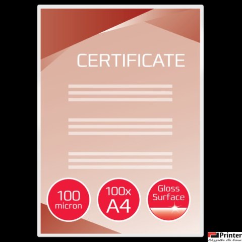 Folie do laminacji GBC Document, A4, 100 mic. , 100 szt. 3740306 Folie do laminacji GBC Document, A4, 100 mic. , 100 szt. 3740306