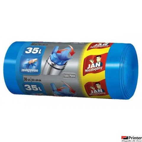 JAN NIEZBĘDNY Worki HD Easy-pack niebieskie wiązane 35l 30 szt. 32331 JAN NIEZBĘDNY Worki HD Easy-pack niebieskie wiązane 35l 30 szt. 32331