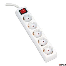 Listwa zasilająca z 5 gniazdami 1,5 m biała OMEGA OL5G15W SALE
