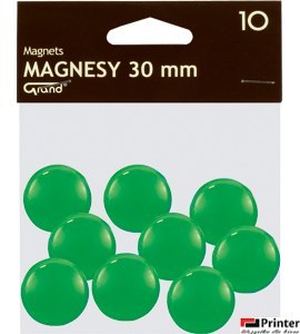 Magnes 30mm GRAND, zielony, 10 szt 130-1697 Magnes 30mm GRAND, zielony, 10 szt 130-1697