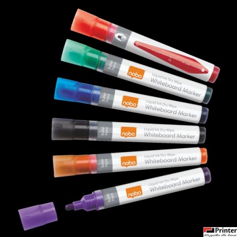 Markery suchościeralne NOBO Liquid Ink różne kolory 1901077 Markery suchościeralne NOBO Liquid Ink różne kolory 1901077