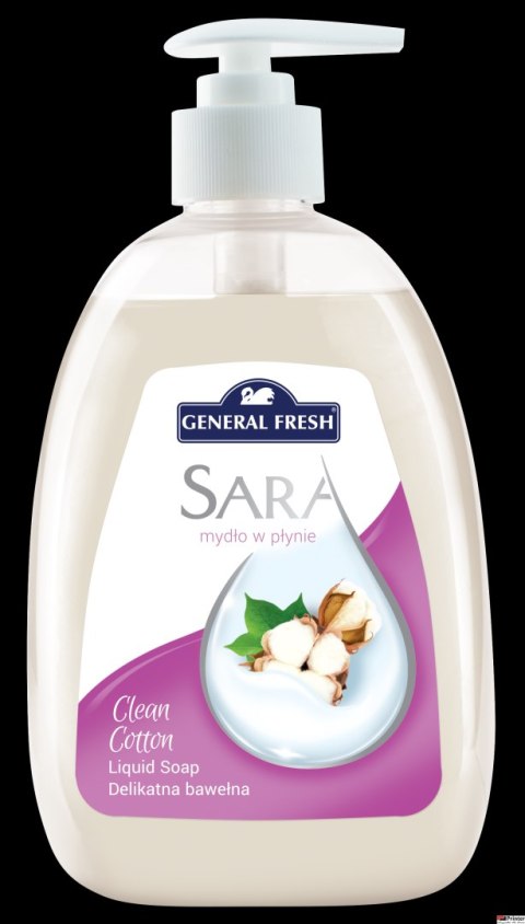 Mydło w płynie SARA 500ml DELIKATNA BAWEŁNA GENERAL FRESH Mydło w płynie SARA 500ml DELIKATNA BAWEŁNA GENERAL FRESH