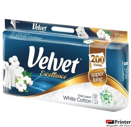 Papier toaletowy VELVET COMFORT White Cotton 3W (10 rolek) biały Papier toaletowy VELVET COMFORT White Cotton 3W (10 rolek) biały