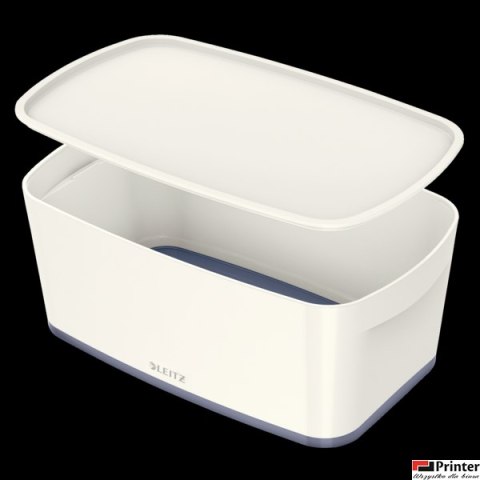 Pojemnik MyBOX mały z pokrywką biało-szary LEITZ 52291001 Pojemnik MyBOX mały z pokrywką biało-szary LEITZ 52291001