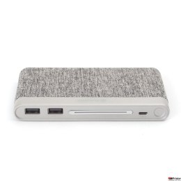 Powerbank, przenośna ładowarka Platinet Fabric Braided 10000 mAh jasnoszary PMPB10FG