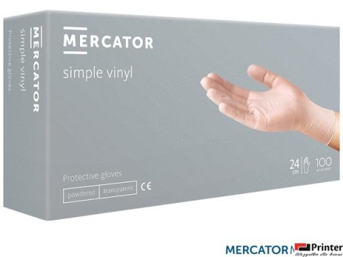 Rękawice winylowe M (100) transparentne MERCATOR MEDICAL EN420