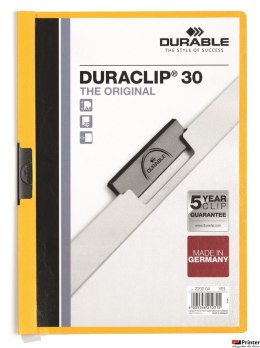 Skoroszyt DURABLE DURACLIP Original 30 żółty 2200-04