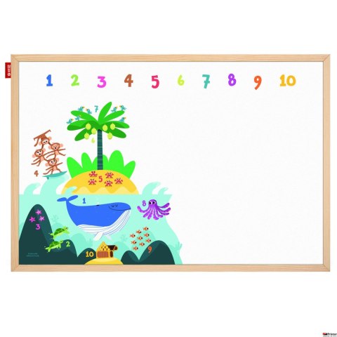 Tablica edukacyjna MemoBe, WHITEBOARDGAME: Numbers adventure!, nadruk CYFERKI, rama drewniana, 200x100 cm MTM200100.CY01.01.51 Tablica edukacyjna MemoBe, WHITEBOARDGAME: Numbers adventure!, nadruk CYFERKI, rama drewniana, 200x100 cm MTM200100.CY01.01.51