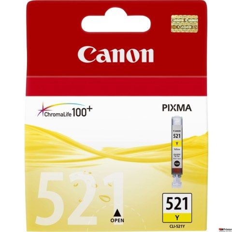 Tusz CANON (CLI-521Y) żółty 440str 2936B001 IP3600/4600 Tusz CANON (CLI-521Y) żółty 440str 2936B001 IP3600/4600