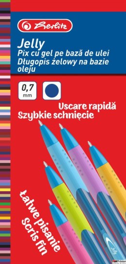 Długopis żelowy JELLY 0,7 mm niebieski 9476500 Herlitz