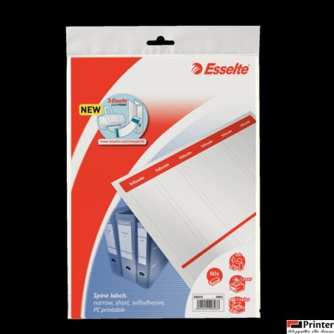 Etykiety do segregatorów 36x192mm(10x6) białe samop. ESSELTE 20823 Etykiety do segregatorów 36x192mm(10x6) białe samop. ESSELTE 20823