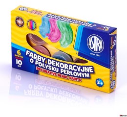 Farby dekoracyjne Astra o połysku perłowym 6 kolorów - 10 ml, 83411902