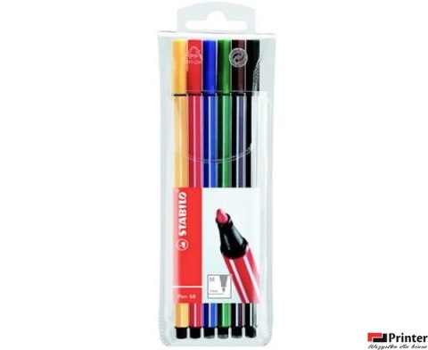Flamaster Pen 68 BRUSH etui 6 szt. 568/06-11 STABILO Flamaster Pen 68 BRUSH etui 6 szt. 568/06-11 STABILO