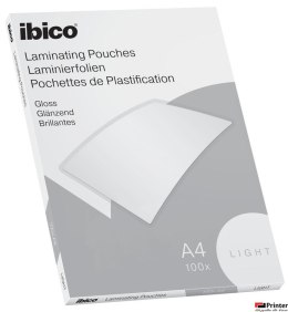 Folia do laminacji IBICO, A4, 80mic., przezroczysta, połysk, 100 szt., LIGHT 627308