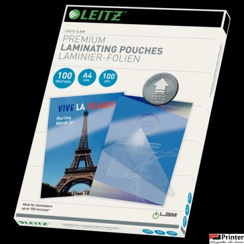 Folia do laminacji Leitz UDT A4 100mic., 100 szt., 74800000 Folia do laminacji Leitz UDT A4 100mic., 100 szt., 74800000