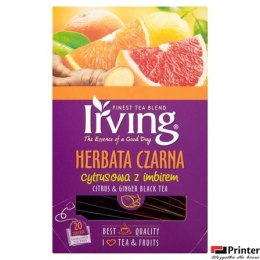 Herbata IRVING cytrusowa z imbirem 20 kopert 1,5g czarna