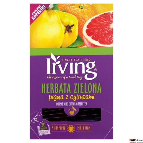 Herbata IRVING pigwa z cytrusami 20 kopert 1,5g zielona Herbata IRVING pigwa z cytrusami 20 kopert 1,5g zielona