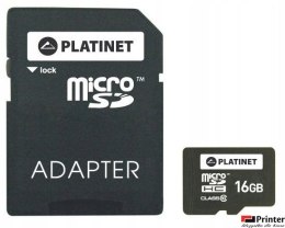 Karta pamięci Micro SDhc + adapter SD 16GB SECURE DIGITA class10 Platinet PMMSD1610