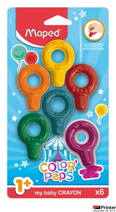 Kredki BABY COLORPEPS EARLY AGE 6 szt. Maped 863806 Kredki BABY COLORPEPS EARLY AGE 6 szt. Maped 863806