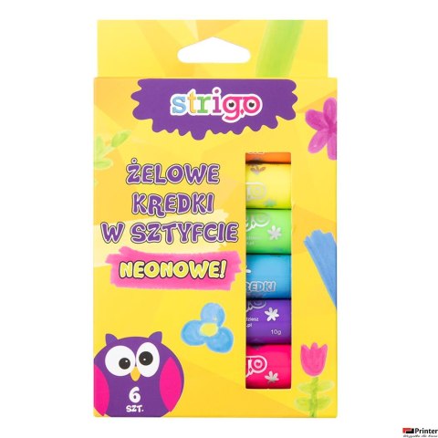 Kredki żelowe neonowe 6 szt 10g SSC034 Kredki żelowe neonowe 6 szt 10g SSC034