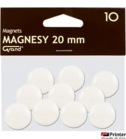 Magnes 20mm GRAND, biały, 10 szt 130-1689