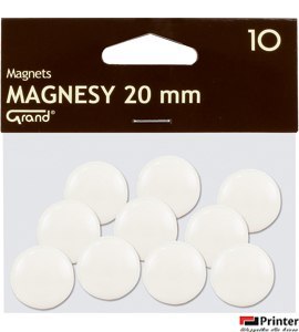 Magnes 20mm GRAND, biały, 10 szt 130-1689 Magnes 20mm GRAND, biały, 10 szt 130-1689