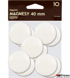 Magnes 40mm GRAND, biały, 10 szt 130-1699 Magnes 40mm GRAND, biały, 10 szt 130-1699